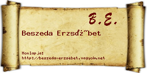 Beszeda Erzsébet névjegykártya