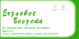erzsebet beszeda business card